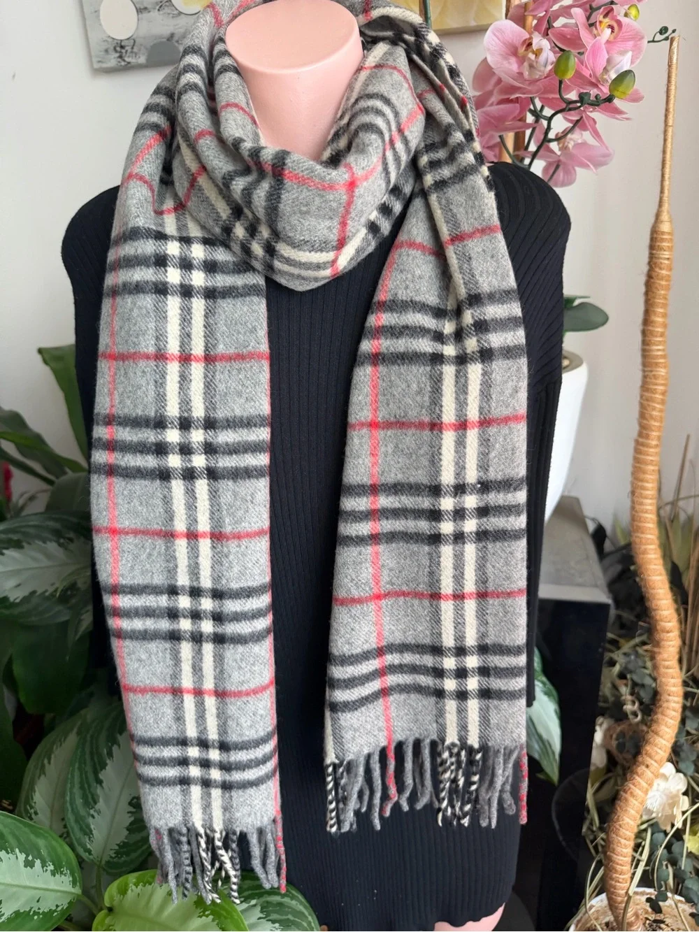 Burberry London Lambwool Throw/ Shawl Scarf.